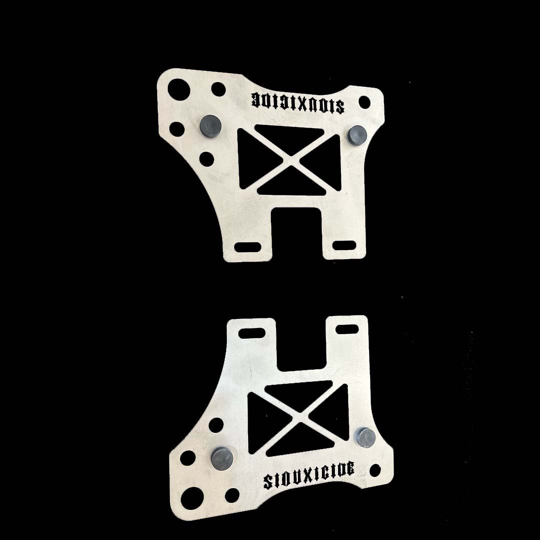 Siouxicide Choppers Bag Armor - For 2016-2023 Stock Harley Drop Bag, Chrome