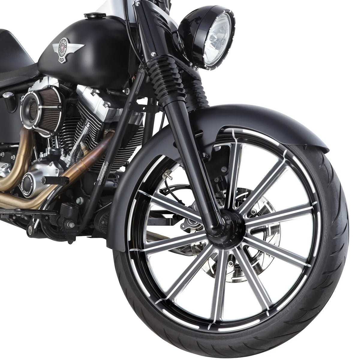 Arlen Ness Dual-Disc Hot Legs Fork Legs Black Anodized Smooth Dual Disc - 06-502 For Harley Touring 2008-2013