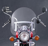 National Cycle NC125A 83-22 Harley XL/FXR/D/17-25 Hon/07+ Kaw Dakota 3 W/low Turn Signals Windshield-clr