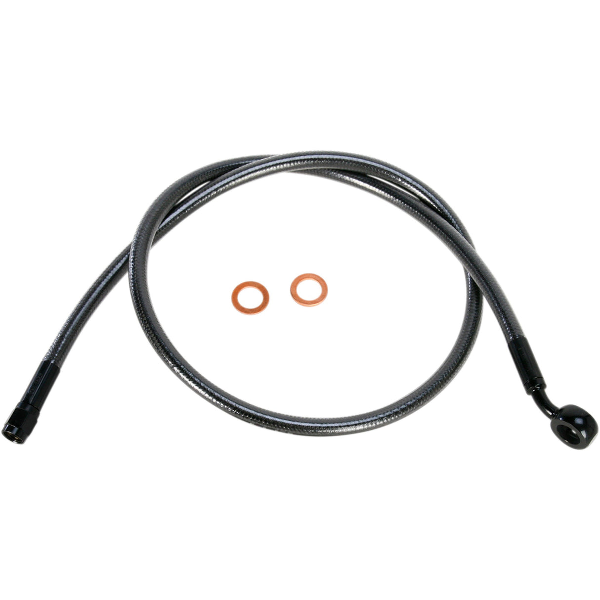 MAGNUM SHIELDING 1741-3719 AS47934 Alternate Length Designer Series ABS-Specific Front Brake Line Kit - 7/16"-35° - 34" - Black Pearl