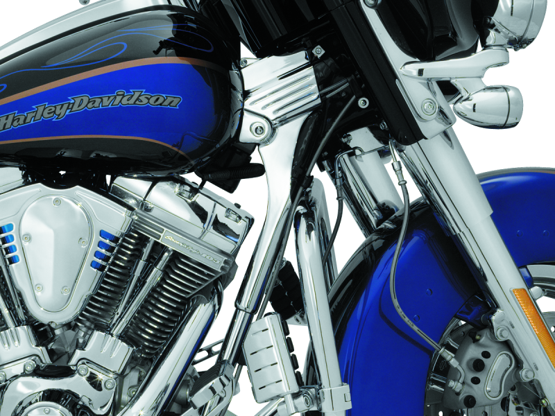 Kuryakyn Deluxe Neck Cover Kit Chrome - 8146 For Harley Touring 1995-2005