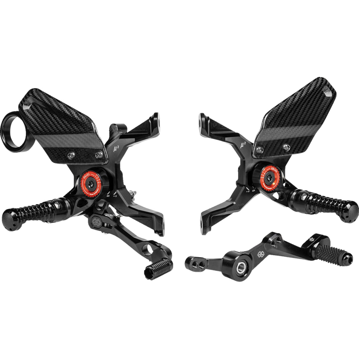 GILLES TOOLING 1623-0578 MUE2-BM05-B MUE2 Rearset black - bmw