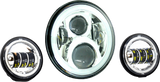Letric Lighting Co LLC-Ilhk-7B 7" LED Hdlgt With Pass Lamps Black For Indian 2015-2024