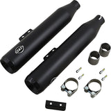 S&S Cycle Grand National Slip-On Mufflers 50-State Guardian Black M8 Softail - 550-0754B For Harley Softail 2018-2024