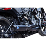 S&S CYCLE 1800-2685 550-1106 2-into-1 Qualifier Exhaust System - Race Only - Guardian Black