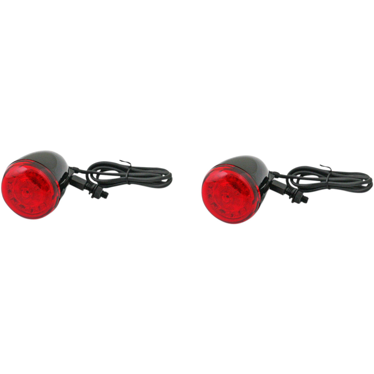 CUSTOM DYNAMICS 2020-1739 PB-UNV-RTS-RR-B ProBEAM® Universal LED Bullet Bezel Turn Signals ProBEAM® Universal Turn Signals - Gloss Black/Red