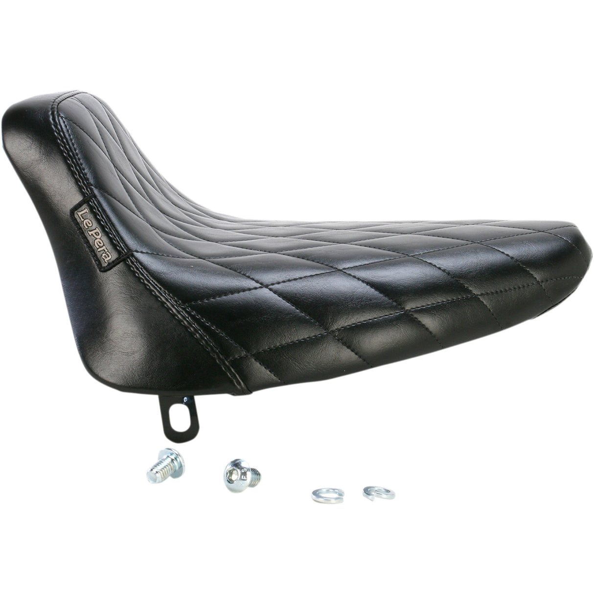 LePera Bare Bones Solo Seat Diamond Stitch Black - LN-007DM For Harley Softail 1984-1999