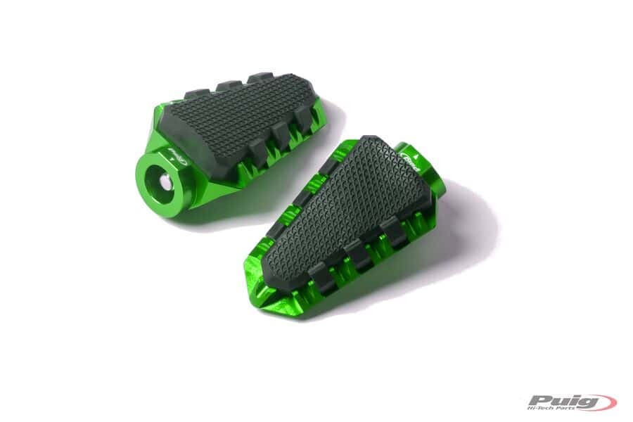 Puig Hi-tech Parts 561-07319GR 7319V FOOTPEGS TRAIL GREEN