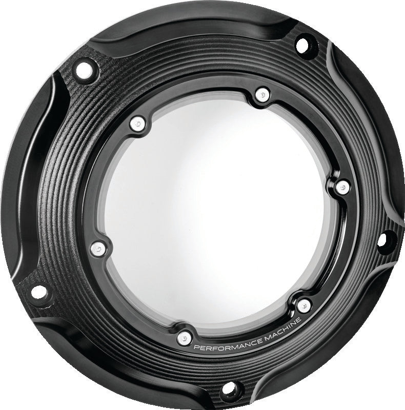 Performance Machine Vision Derby Cover W Bezel Black Ops - 0177-2083M-SMB For Harley Touring 2016-2021
