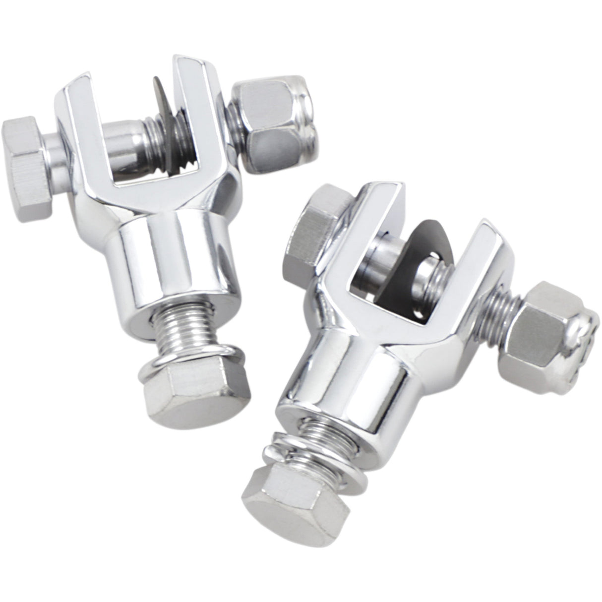 DRAG SPECIALTIES DS-253492 Replacement Chrome Footpeg Clevis Mounts Footpeg Clevis Mount - 3/8-24" - Custom