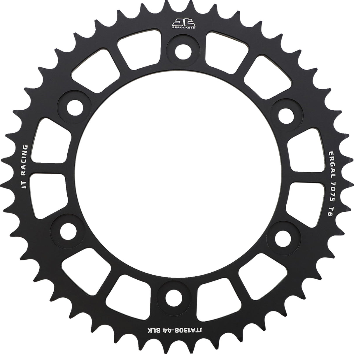 JT SPROCKETS 1211-2558 JTA1308.44BLK RaceLite Aluminum Rear Sprocket Rear Sprocket - Honda - Black - 44 Tooth