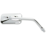 EMGO 2034816 20-34816 Universal Screw-In Stem Mirror Mirror - Stamped - Chopper - Side View - Rectangle - M10 x 1.25 (Left Hand) - Chrome - Right