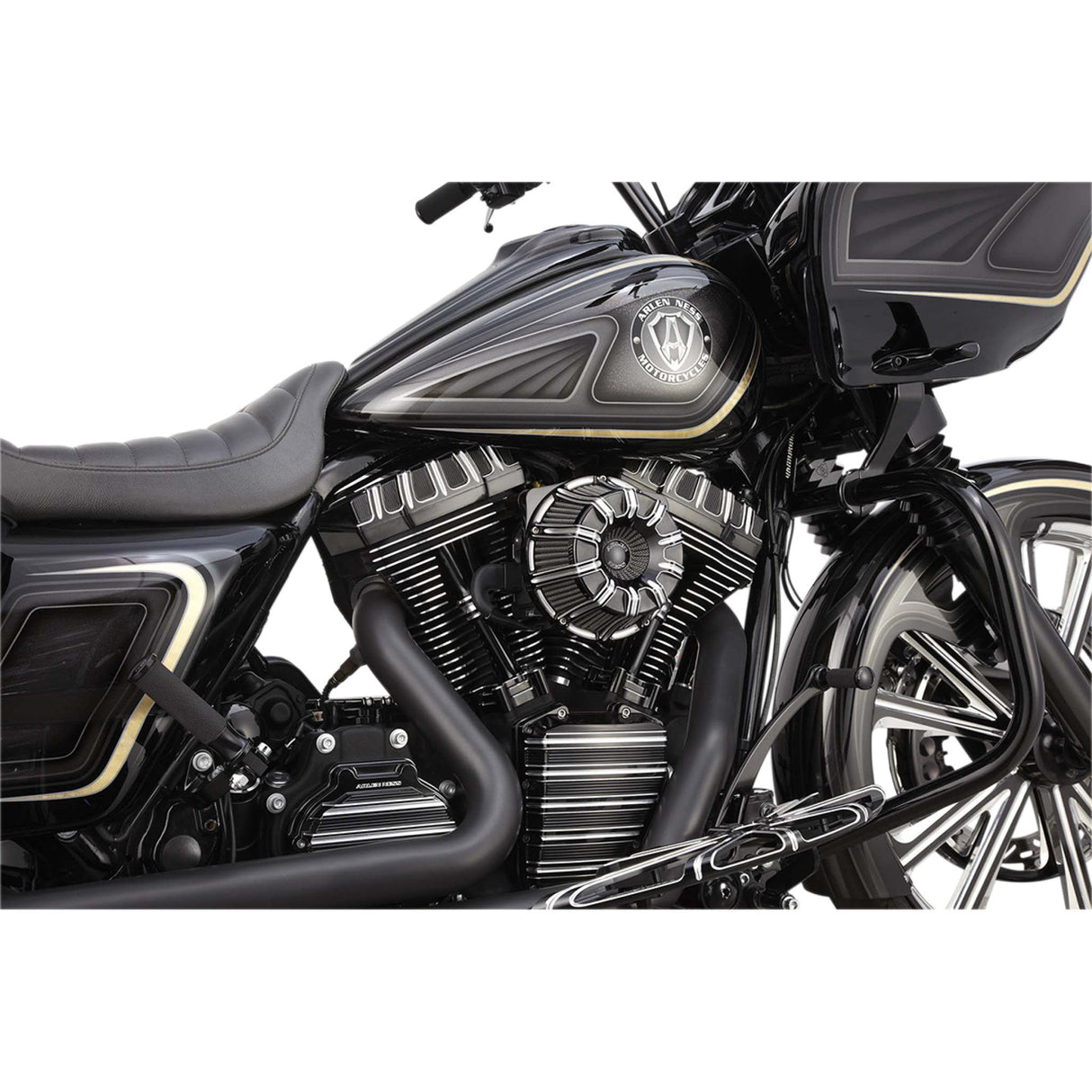 Arlen Ness Inverted Series Air Cleaner Kit — 10 Gauge Black - 18-947 For Harley Motorcycles 2017-2025