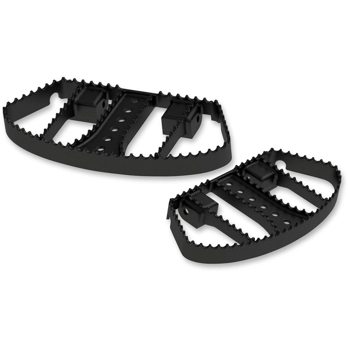 Burly Brand MX Style Driver And Passenger Floorboards Black - B13-1051B For Harley Motorcycles 1987-2026