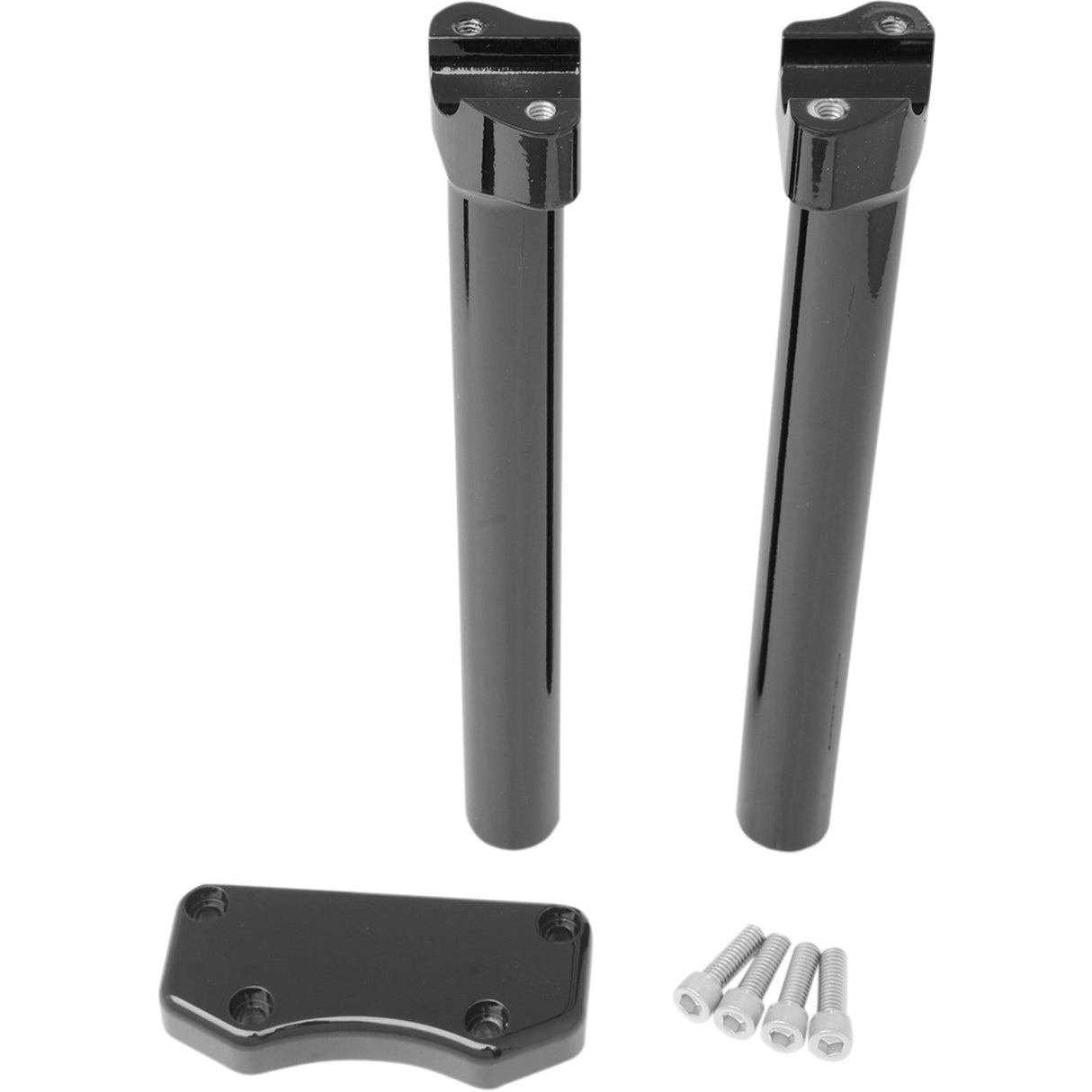 DRAG SPECIALTIES 0602-0599 Handlebar Riser & Top Clamp Kit 12" - buffalo - black