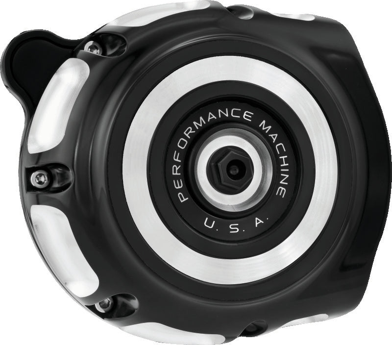 Performance Machine Vintage Air Cleaner Contrast Cut - 0206-2130-BM For Harley Motorcycles 1993-2017