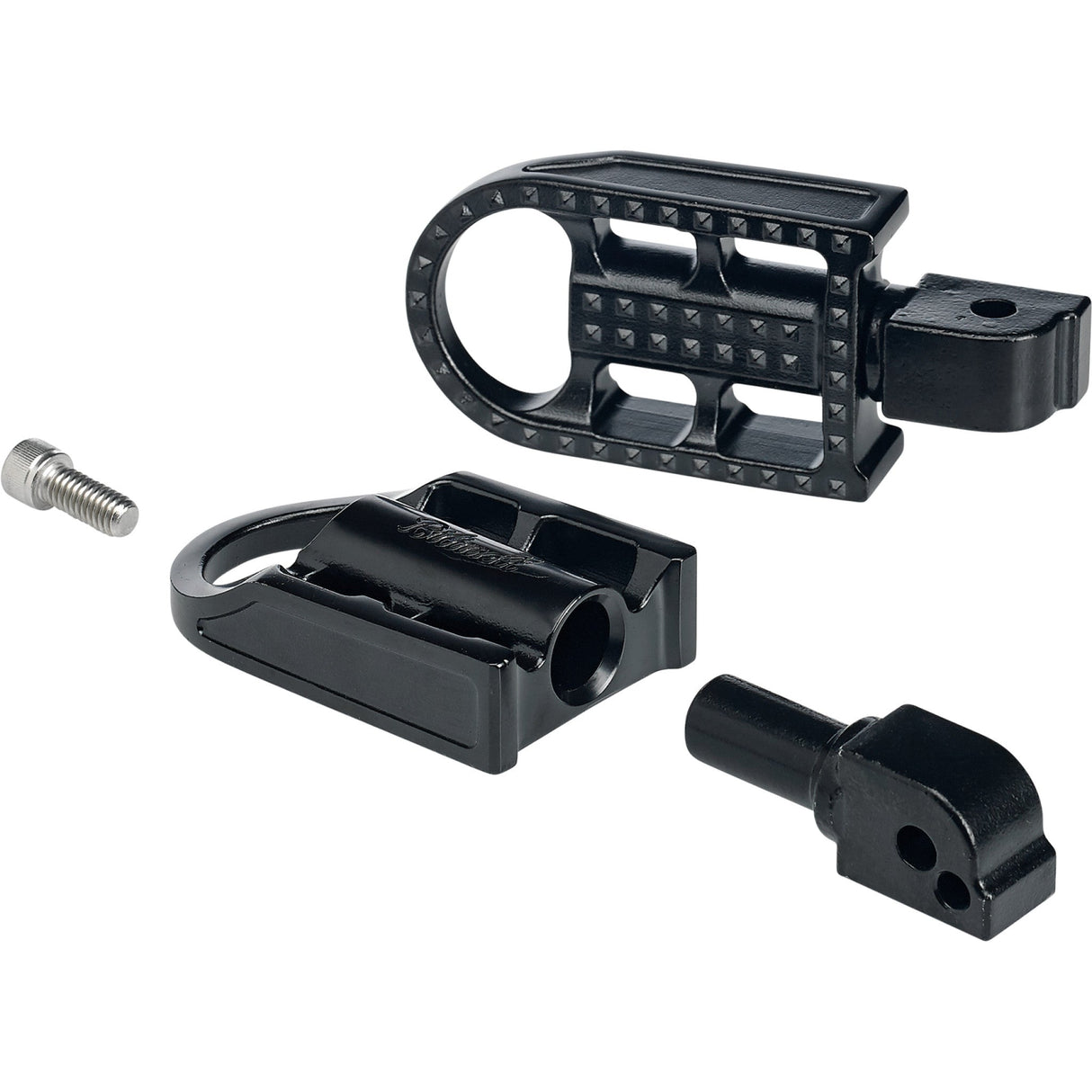 BILTWELL Mushman Footpegs Standard - Black Electroplated