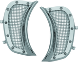 Kuryakyn Mesh Headlight Vent Accents Chrome - 6518 For Harley Road Glide 2015-2021