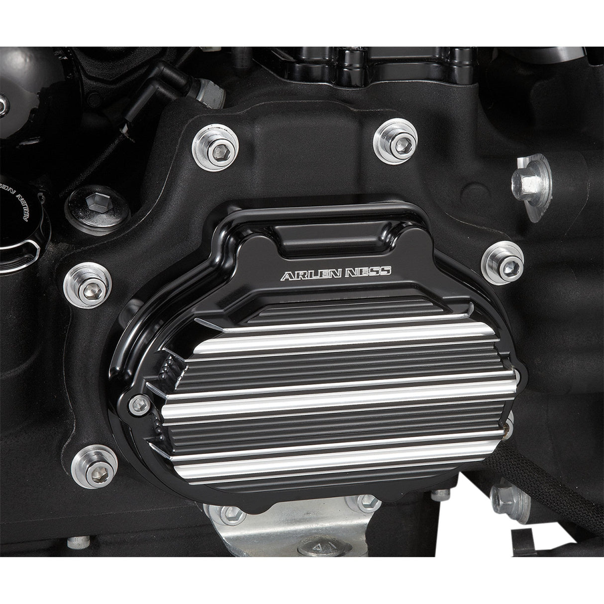 Arlen Ness 10-Gauge Hydraulic Clutch Actuator Cover Black Machined - 03-823 For Harley Motorcycles 2014-2020