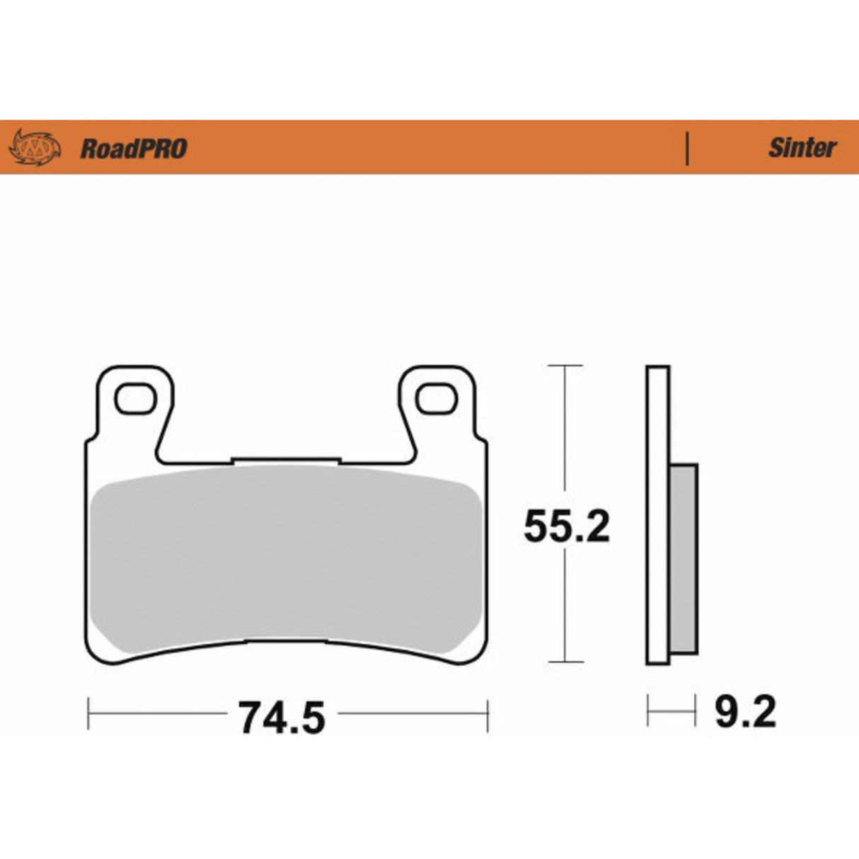 Moto-Master RoadPro Sintered Metal Brake Pads Sintered Series - 414901-PU For Harley Softail 2014-2023