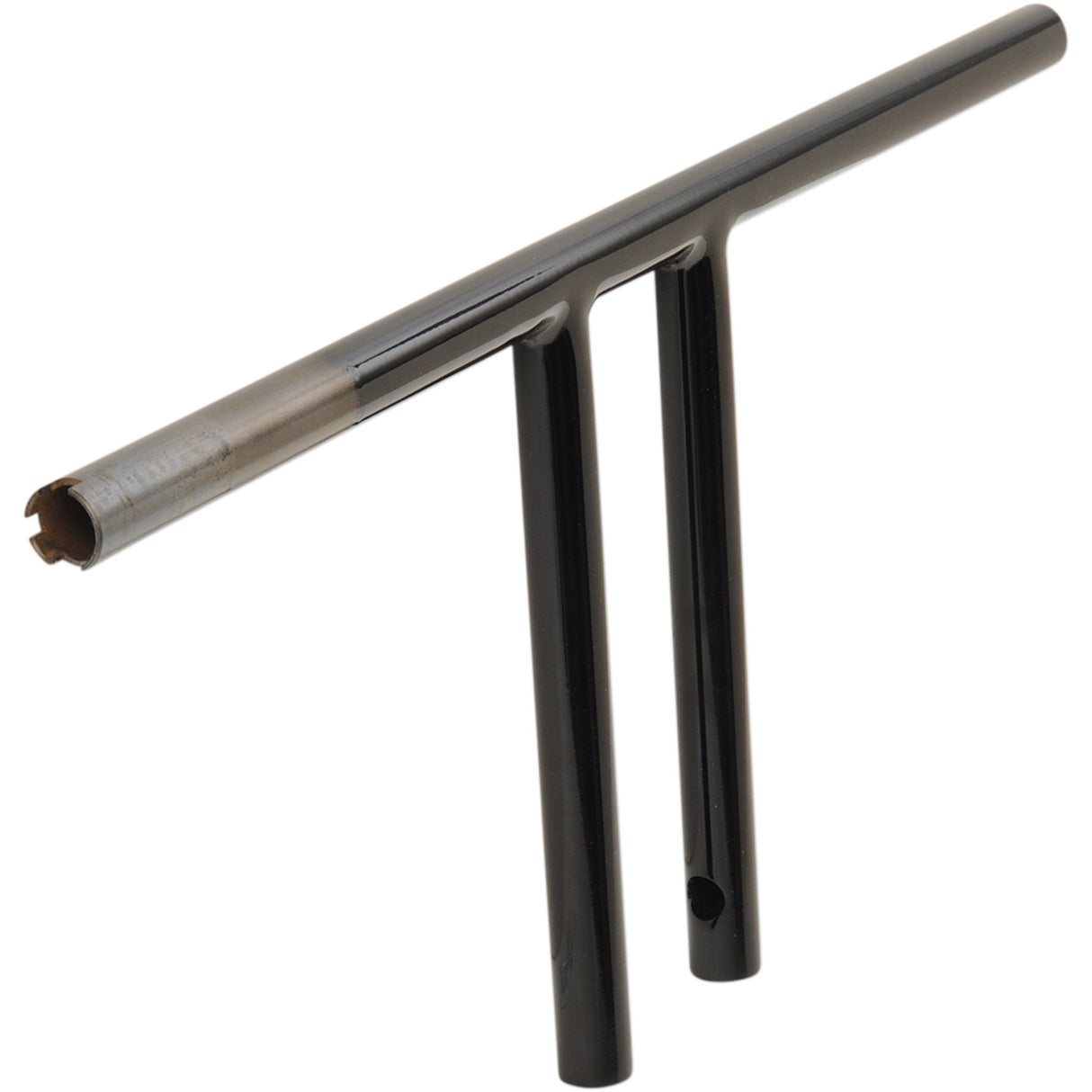 DRAG SPECIALTIES 0601-4222 1" T-Bar dimpled - straight - 10" - black