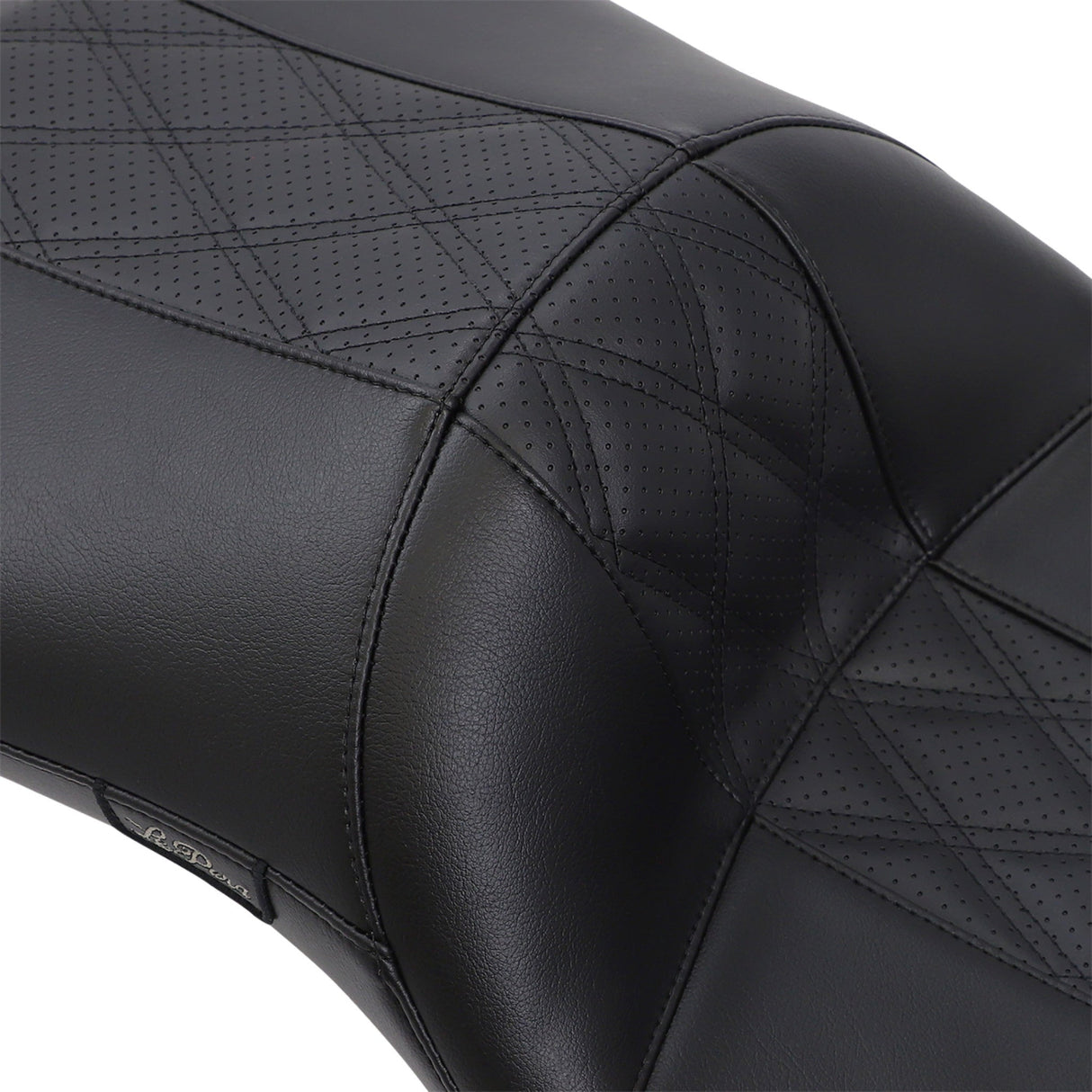 LePera Maverick Daddy Long Legs Seat Black With Black HR Inlay Double Diamond - LK-957DLHR2 For Harley Touring 2008-2023