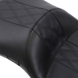 LePera Maverick Daddy Long Legs Seat Black With Black HR Inlay Double Diamond - LK-957DLHR2 For Harley Touring 2008-2023