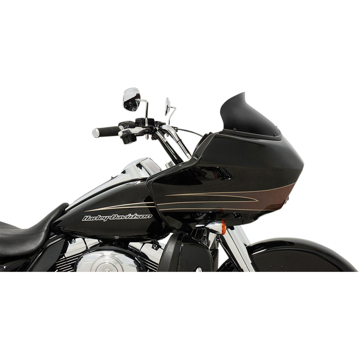 Memphis Shades Spoiler Replacement Windshield For OE Fairings 5-1/2" Black - MEP85911 For Harley Road Glide 2015-2023