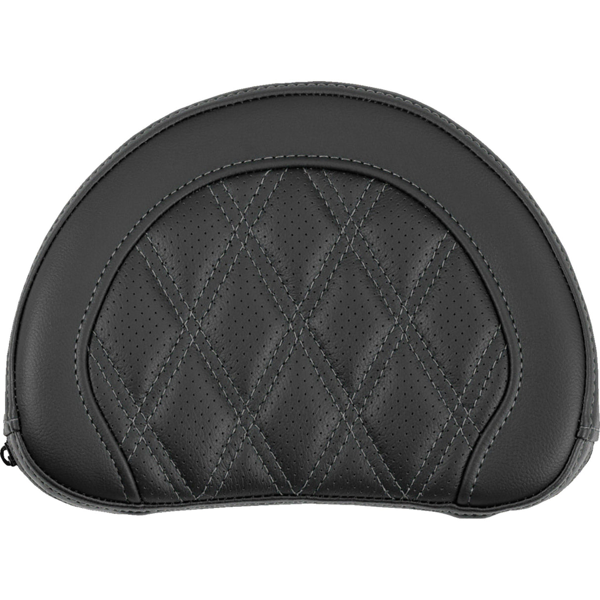 SADDLEMEN 0822-0685 051318402 Contoured Sissy Bar Pad lattice stitch - gray stitch