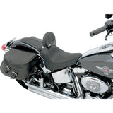 Drag Specialties Backrest Compatible Solo Seat — Smooth Solo Seat Smooth Driver Backrest FL FX - 0802-0632 For Harley Softail 2000-2006