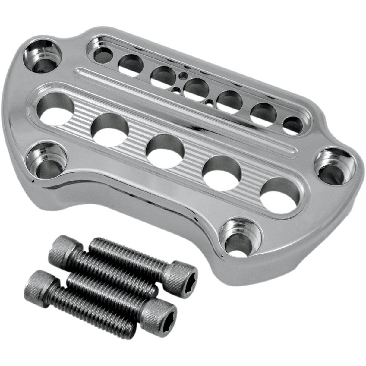 JOKER MACHINE 0603-0396 10-306C Indicator Light Handlebar Clamp - Instrument Cutout - Chrome