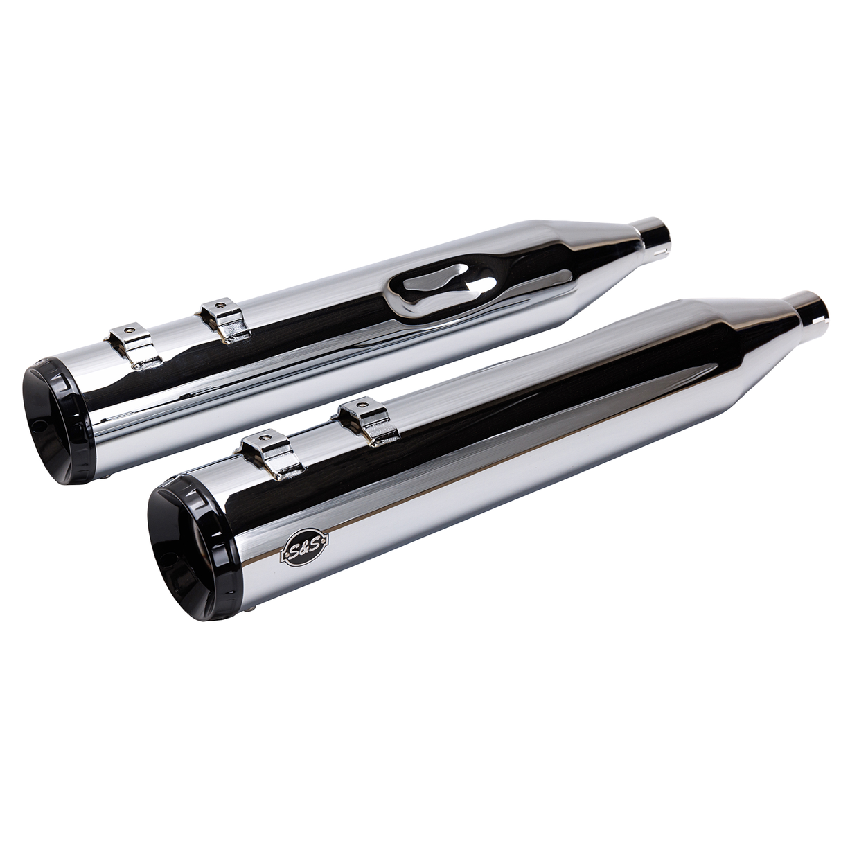 4-1/2" GNX Slip-On Mufflers - Chrome - 1801-1768