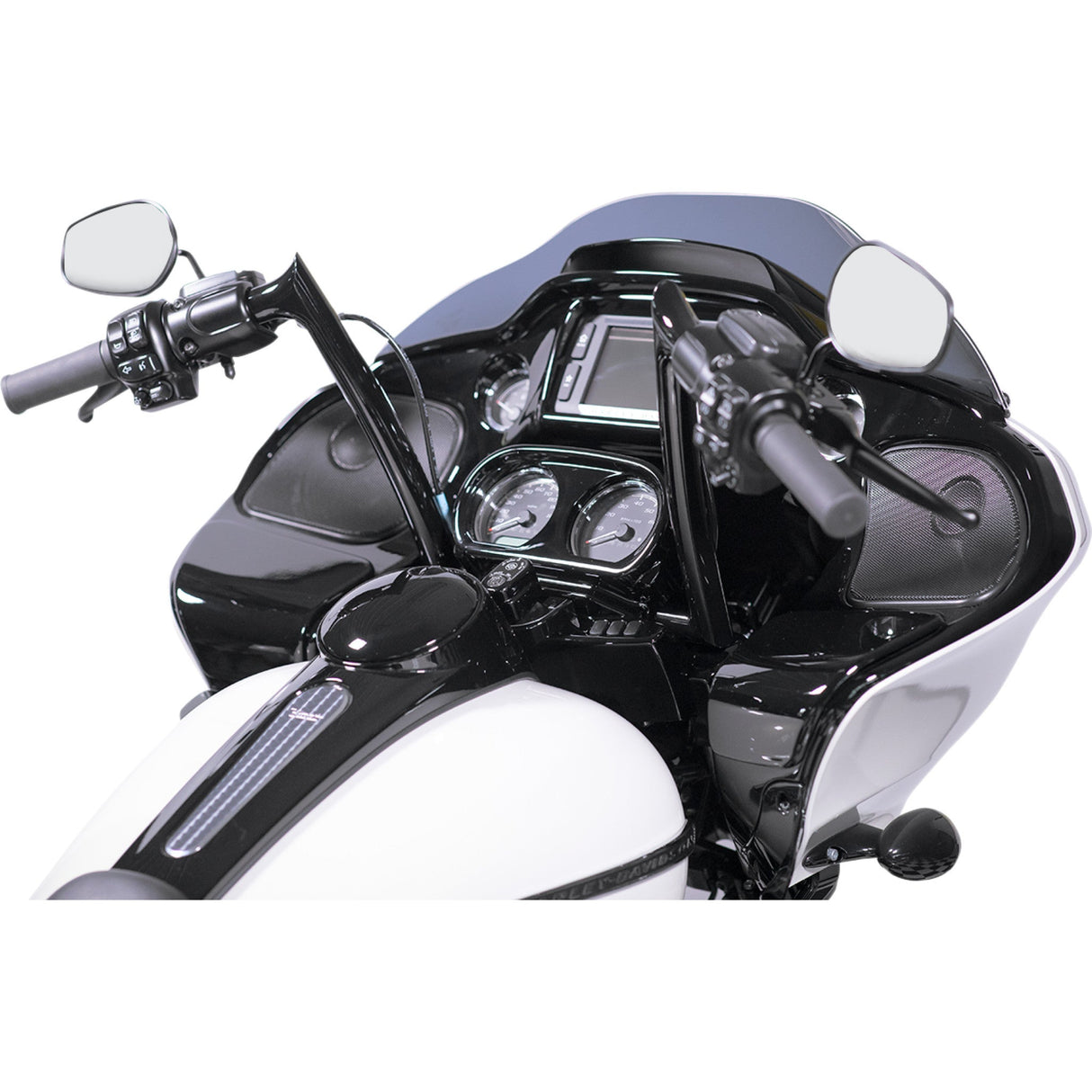 FAT Baggers INC. 1-1/4" EZ Install Pointed Top Handlebar 12" Black - 906012-B For Harley Road Glide 2015-2022