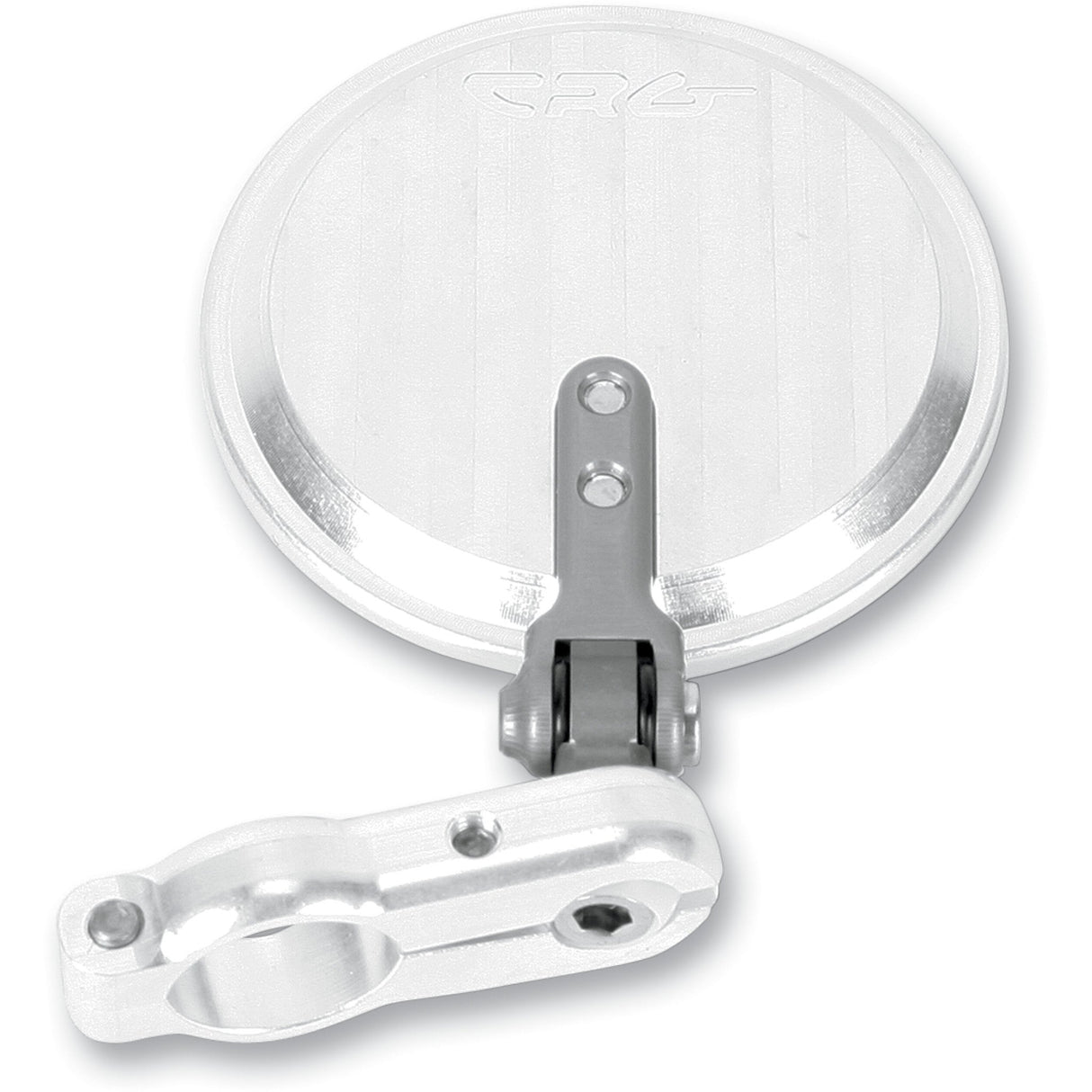 CRG Hindsight LS Folding Bar-End Mirror Side View Round Silver Right Each - HSLS-201-R