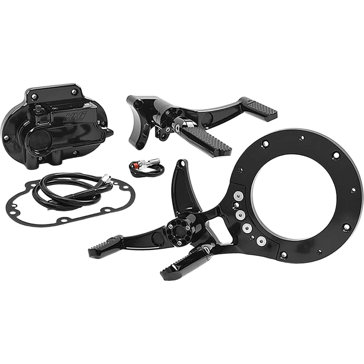 Hawg Halters Mid Controls Black Knurled Pegs - MCK-FH16AS-FK For Harley Touring 2015-2020