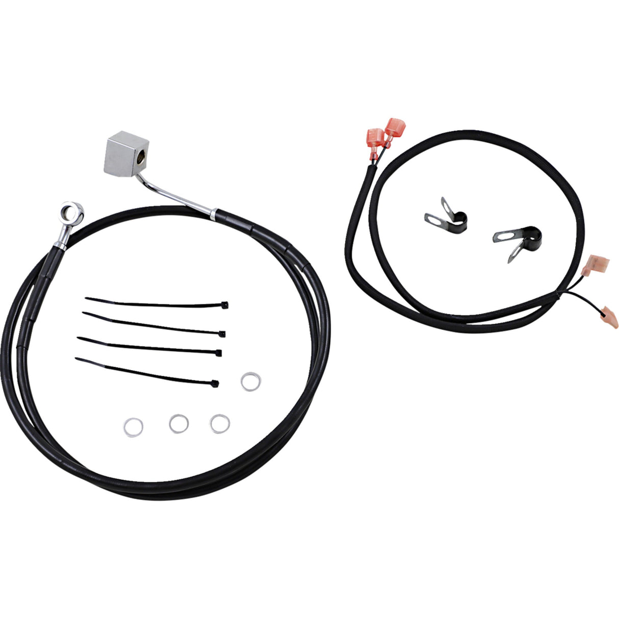 Drag Specialties Stainless Steel Brake Line Kit Rear Black For Harley Softail 1987-1999