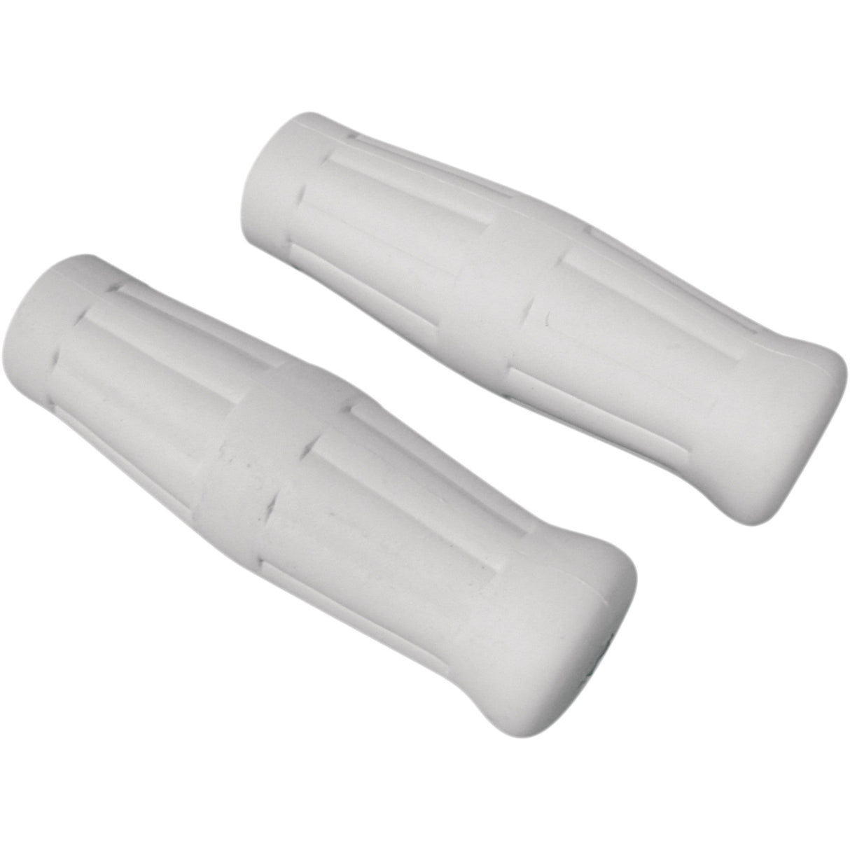 Joker Machine Custom Rubber Radial Grips White - 03-61W For Harley Motorcycles 1980-2020