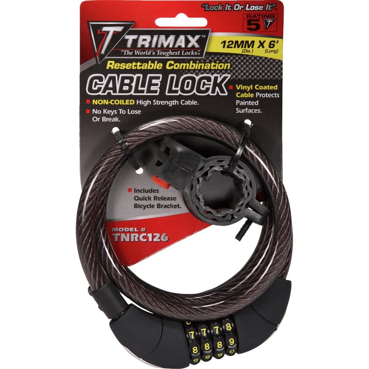 TRIMAX 4010-0016 TNRC126 Trimaflex™ Cable Locks Combo and Cable Locks - 72"