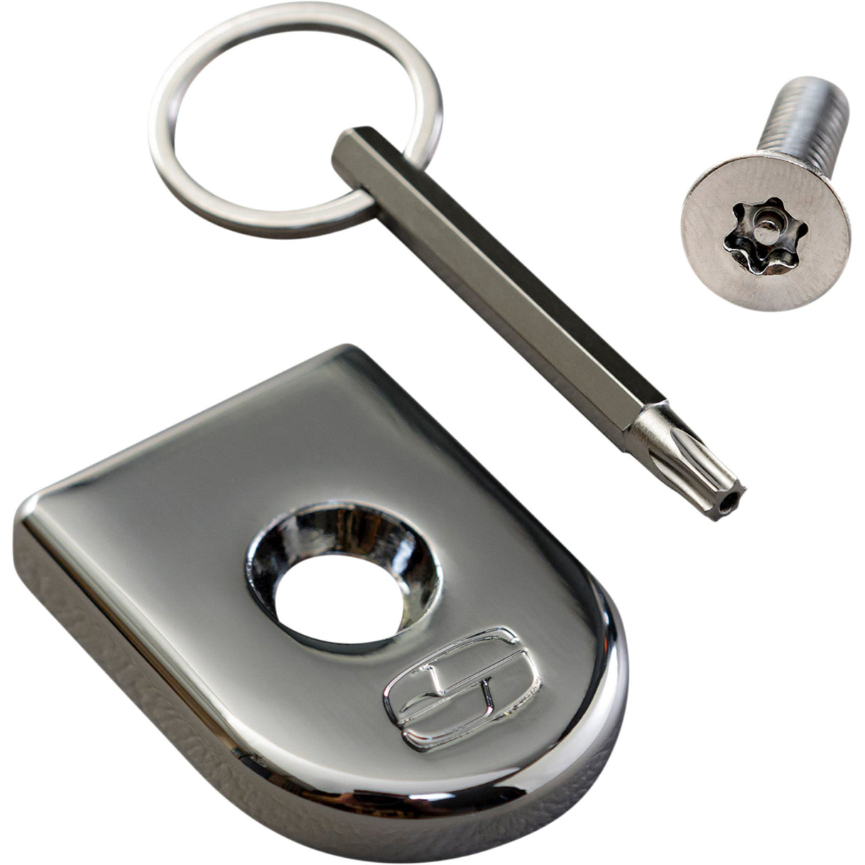 SADDLEMEN 0820-0154 8910C Security Seat Screw chrome