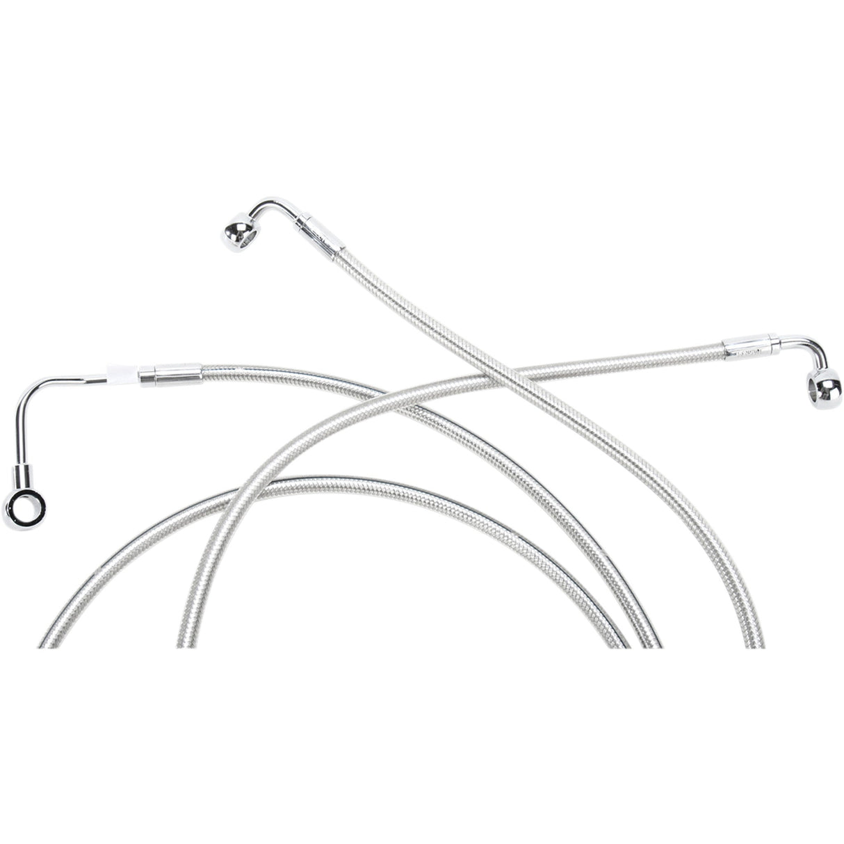 Magnum Shielding Designer Series Front Lower Brake Line Kit Polished Stainless - 57010 For Harley Touring 2008-2013