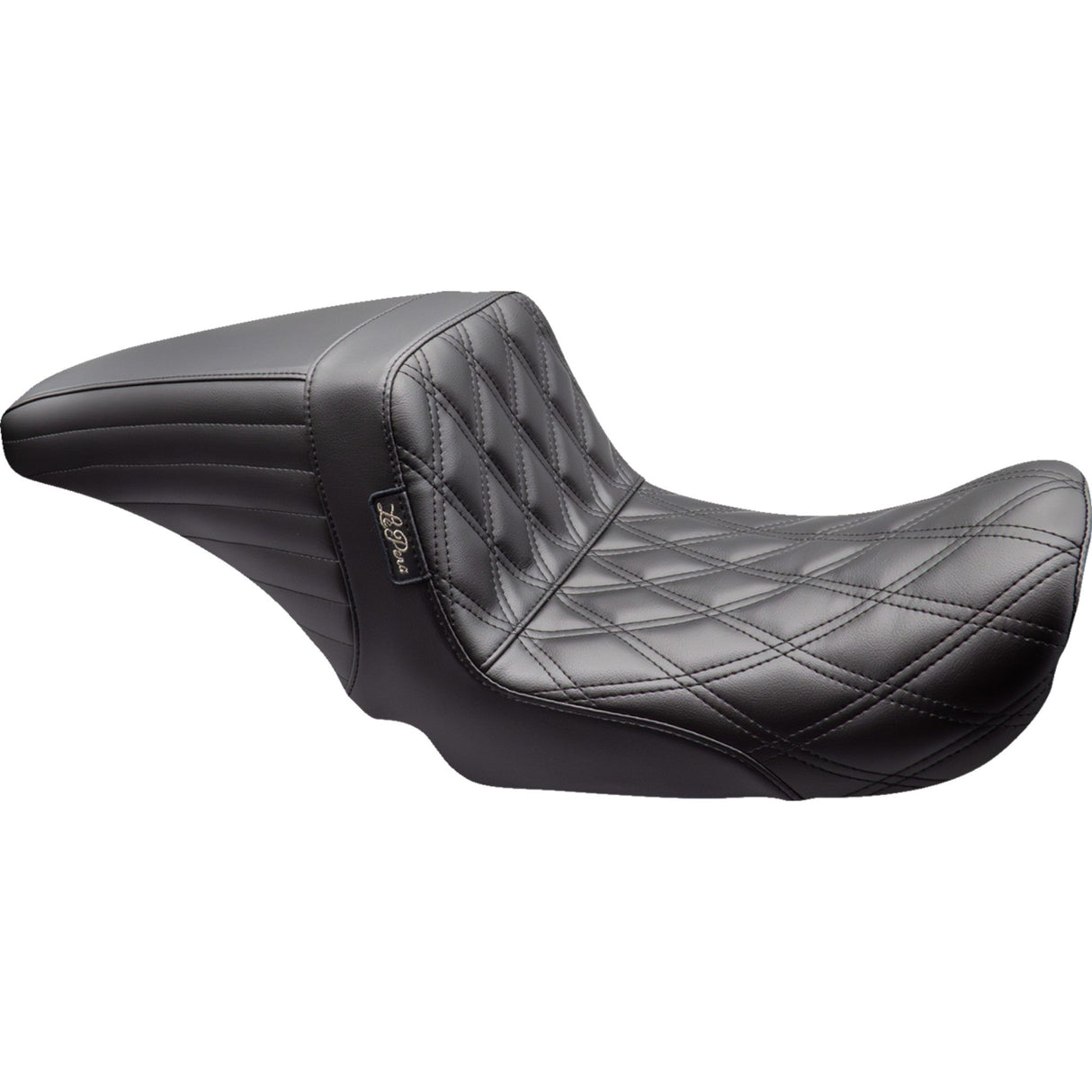 LePera Kickflip Up Front Seat Double Diamond Black - LKU-591DD For Harley Motorcycles 2006-2017
