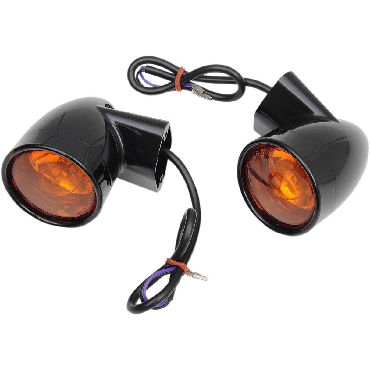Drag Specialties Bullet-Style Turn Signals Rear Gloss Black For Harley Touring 1999-2022