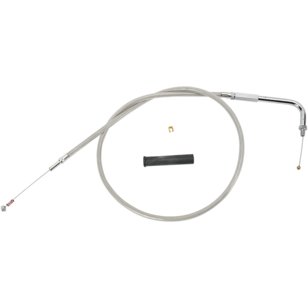 DRAG SPECIALTIES 0651-0244 Stainless Braided Idle Cable 38"