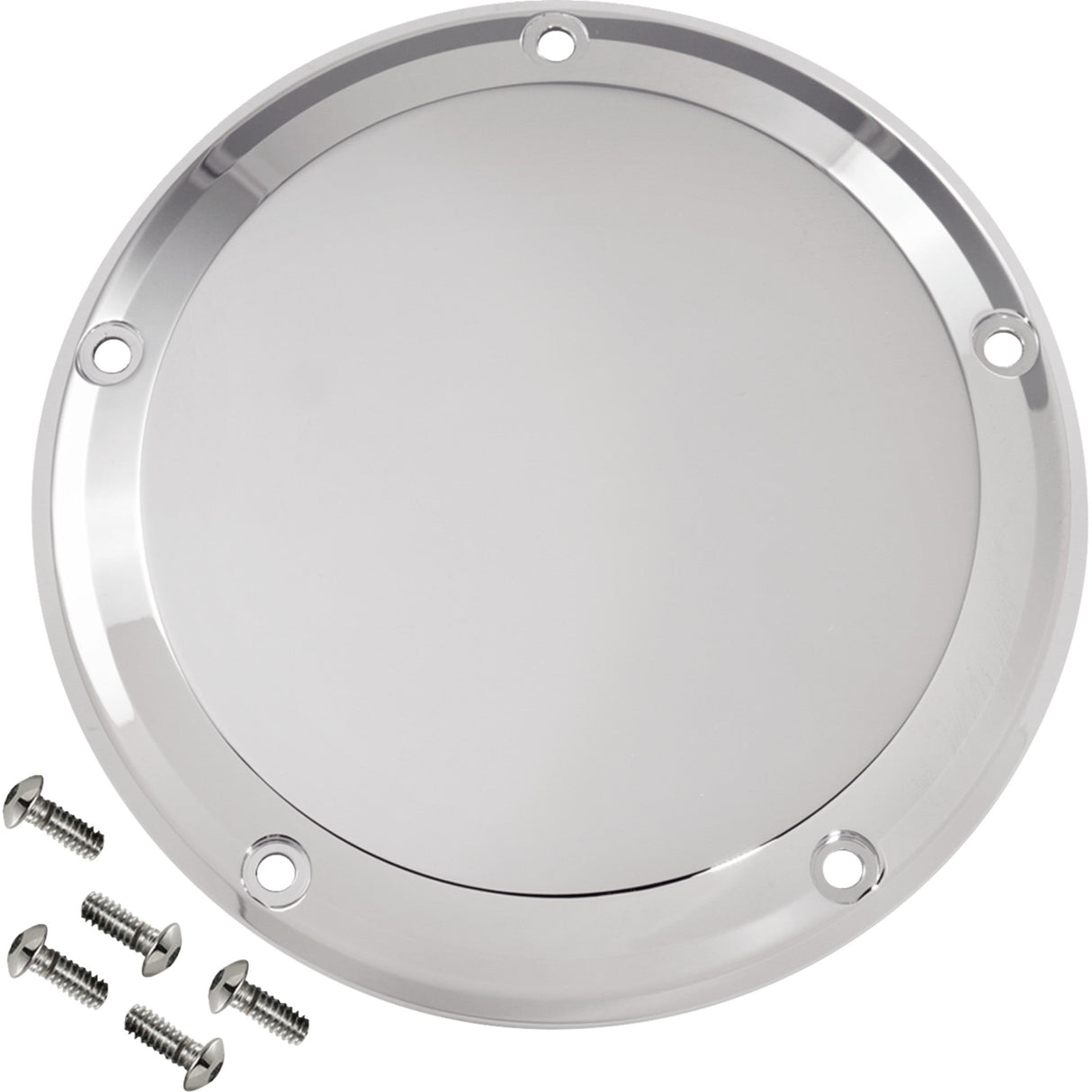 Joker Machine Billet Derby Cover Smooth Chrome 5 Hole - 06-966-3 For Harley Softail 2018-2024