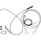 FAT BAGGERS INC. 0662-1299 219010 EZ Install Kit 10" handlebars - upper clutch - full length - braided stainless steel
