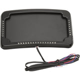 CYCLE VISIONS 2030-0942 CV-4640B Curved Slick Signals License Plate Frame with 3-Hole Backing Plate License Plate Mount - Lighted Frame