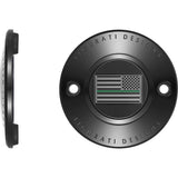 Figurati Designs Timing Cover 2 Hole Green Line American Flag Black - FD72-TC-2H-BLK For Harley Motorcycles 2017-2022