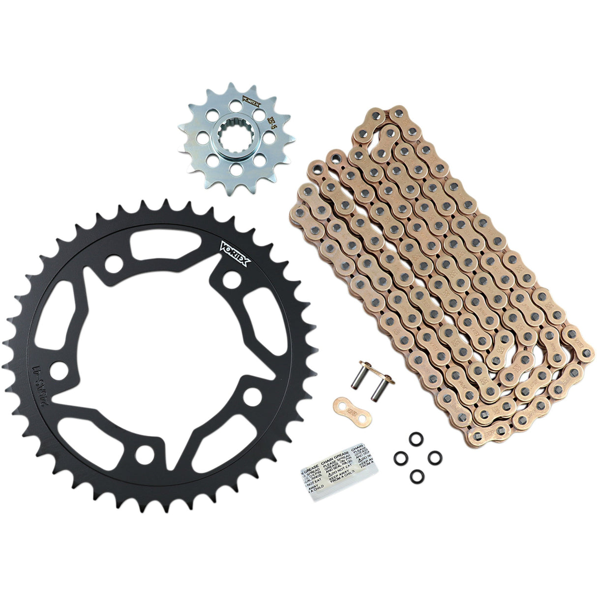 VORTEX 1230-1140 CKG2271 OES Original Equipment Steel Chain Kit Chain Kit - Gold - Honda - CBR 500