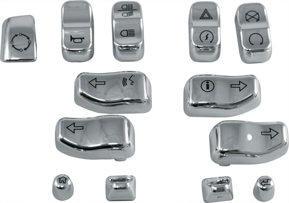 Harddrive 0139-11 Switch Caps CHR 11 Piece For Harley Touring 2014-2019