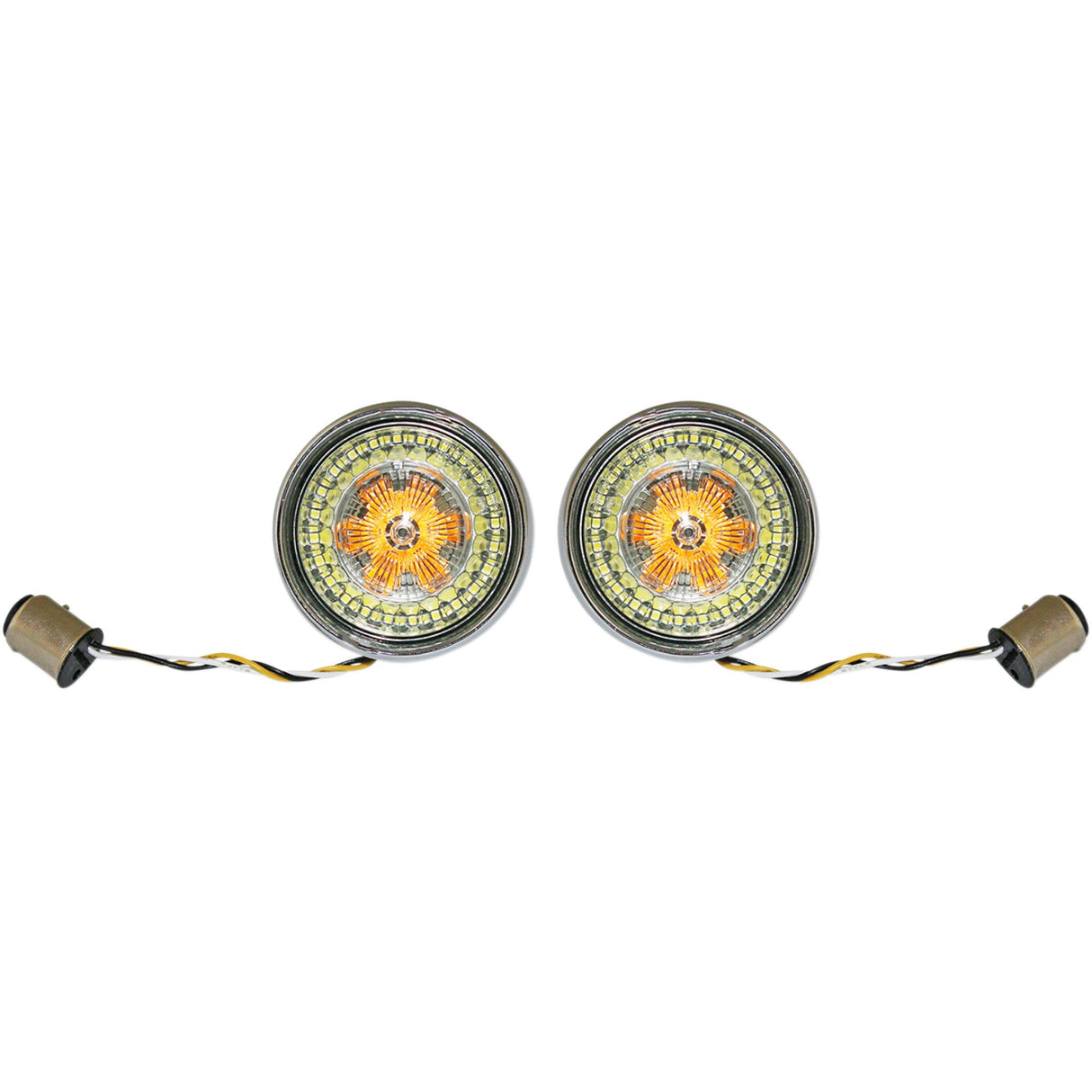 Custom Dynamics Bullet Bezel Turn Signal Assembly - PB-BB-AW-1157CS For Harley Motorcycles 2000-2025